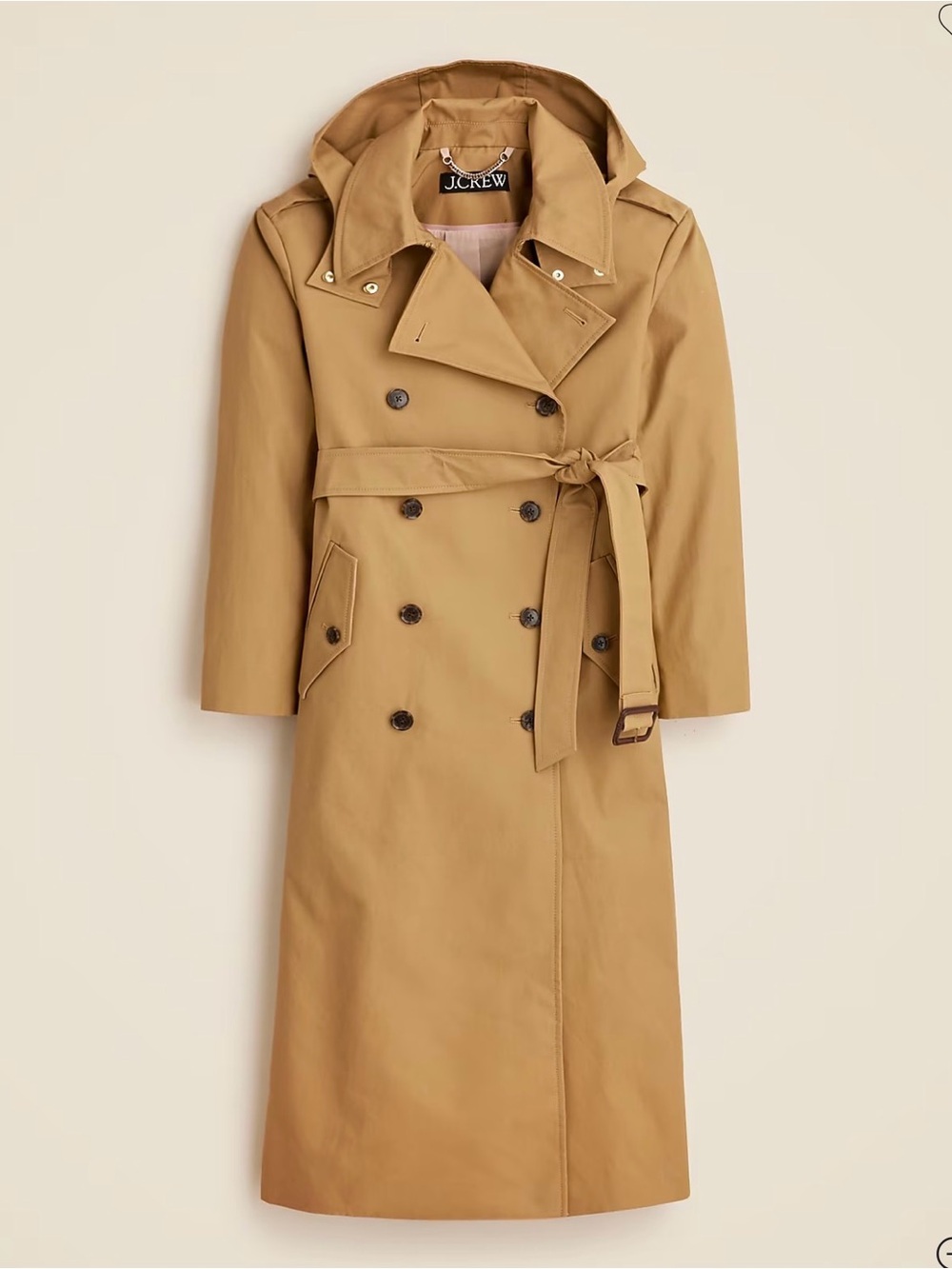 J. Crew New Long Icon Trench Coat
